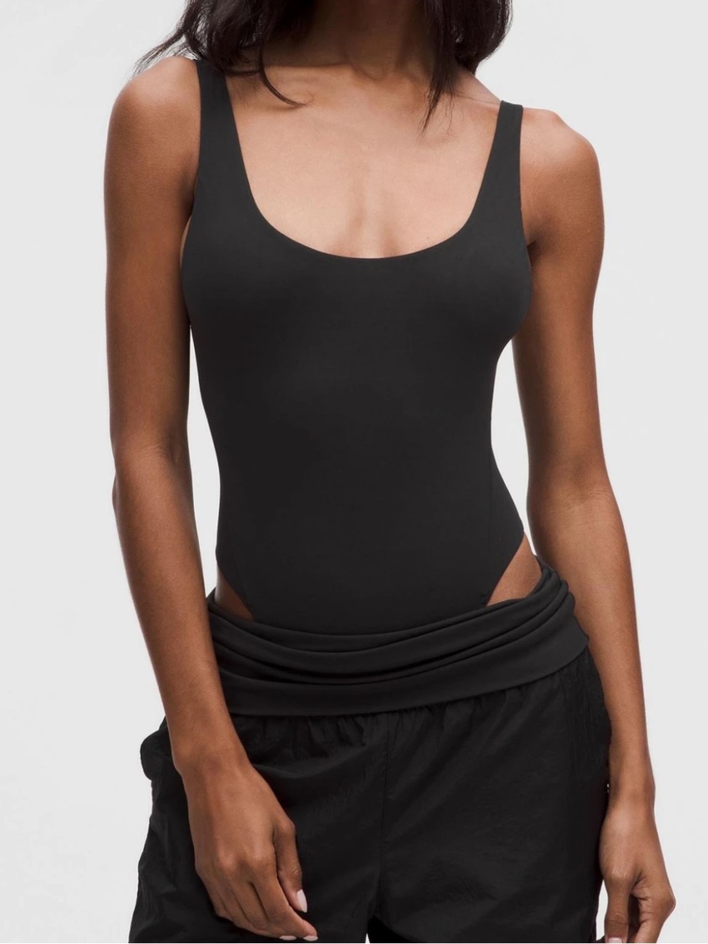 Lululemon Align Black Scoop-Neck Tank Bodysuit | Size 4